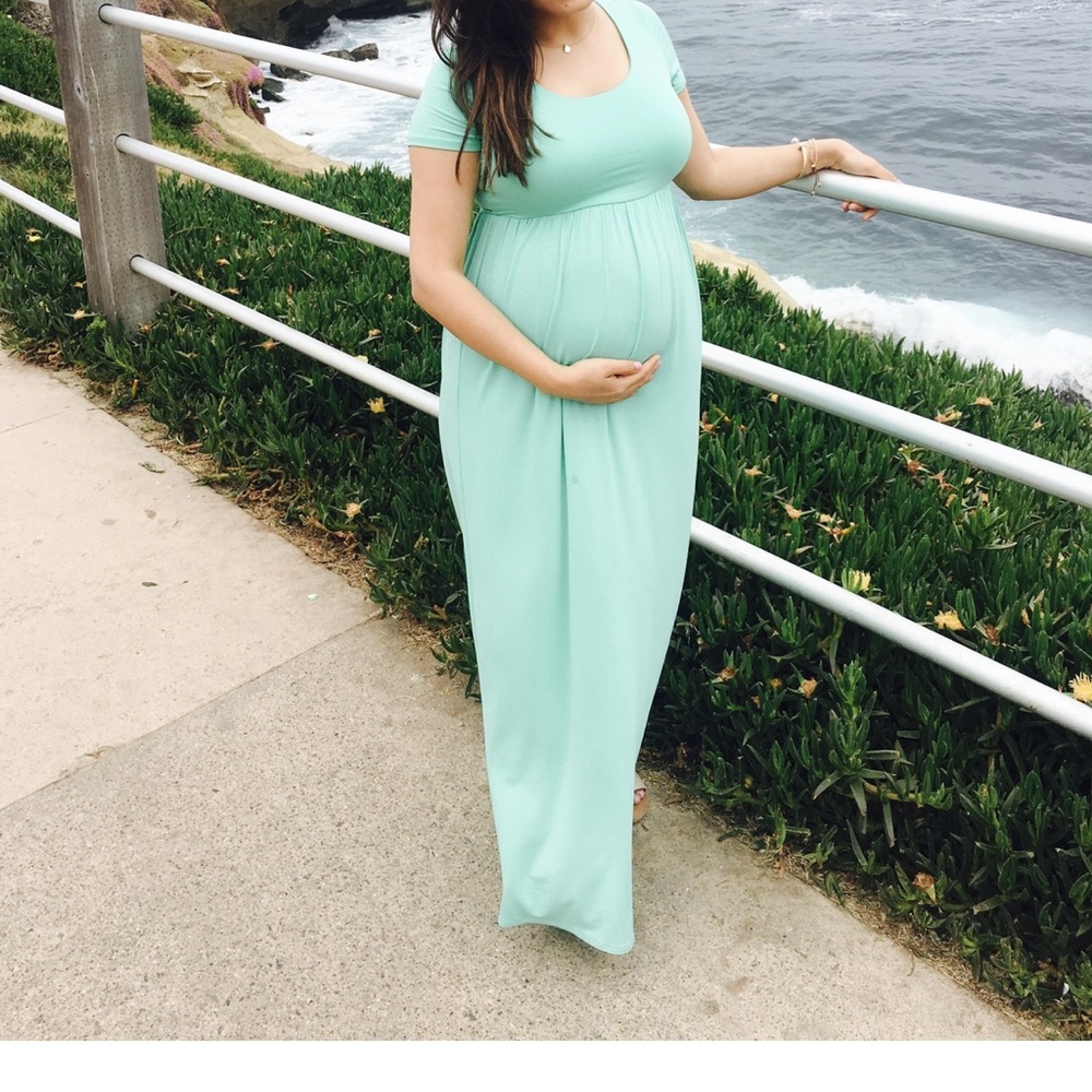 Pinkblush Maternity Mint Dress